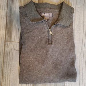 Eddie Bauer Men's Sweater Size Large Gray w/zipper